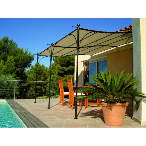 COULEURS DU MONDE - Pergola PROVENCE adossée 3 x 4 m