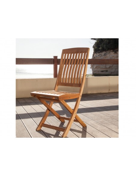 Chaise pliante Rias en bois de teck FSC - Proloisirs