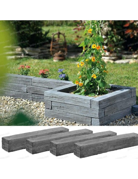 Bordure de 50 cm coloris schiste