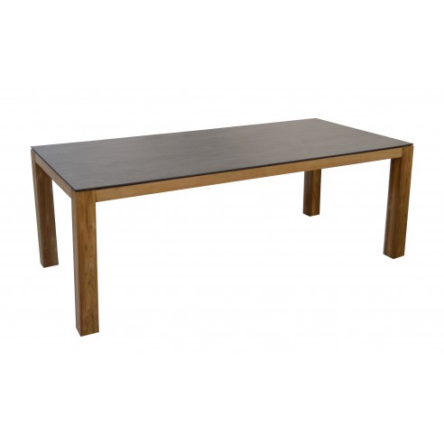 Table de jardin Asola en teck et plateau HPL Trespa - Océo