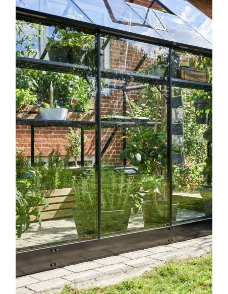 Serre de jardin Qube 5.1 m² en verre trempé sécurit de 3 mm