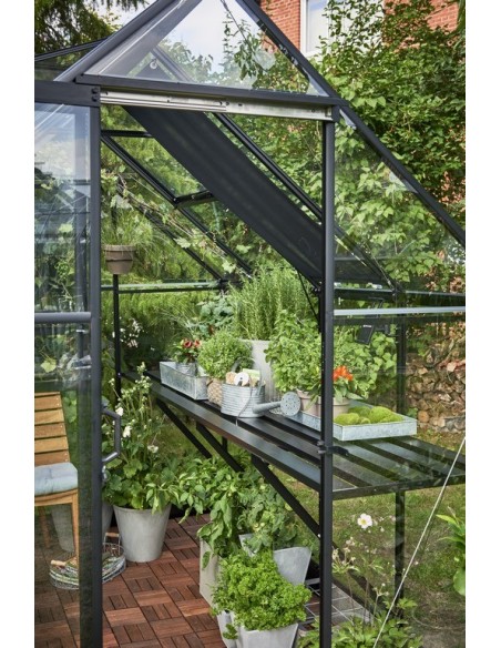 Serre de jardin Qube 5.1 m² en verre trempé sécurit de 3 mm