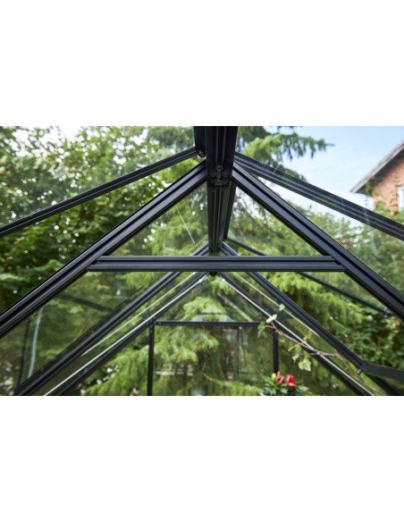 Serre de jardin Qube 3.9 m² en verre trempé sécurit de 3 mm