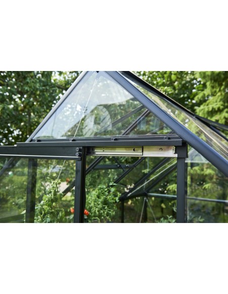 Serre de jardin Qube 3.9 m² en verre trempé sécurit de 3 mm
