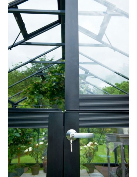 Serre de jardin Premium en verre trempé - Naturel ou anthracite de 8.8 à 13 m²