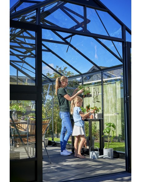 Serre de jardin Gartner en verre trempé - Naturel ou anthracite de 16.2 à 21.4 m²
