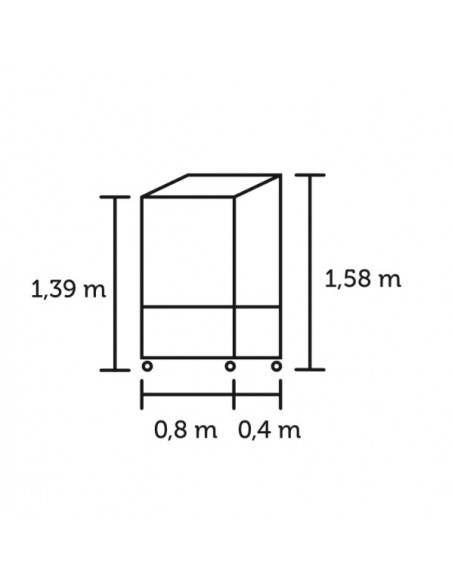 Serre de jardin City Greenhouse noire 0.32 m² en verre trempé 4 mm