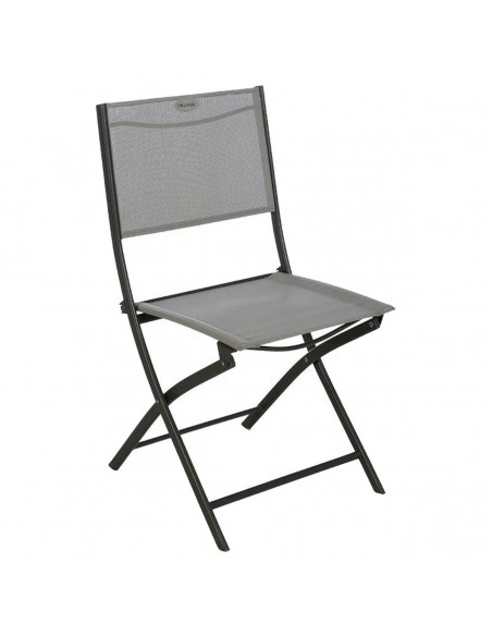 Chaise de jardin Modula pliante Graphite - Acier époxy - Hespéride.