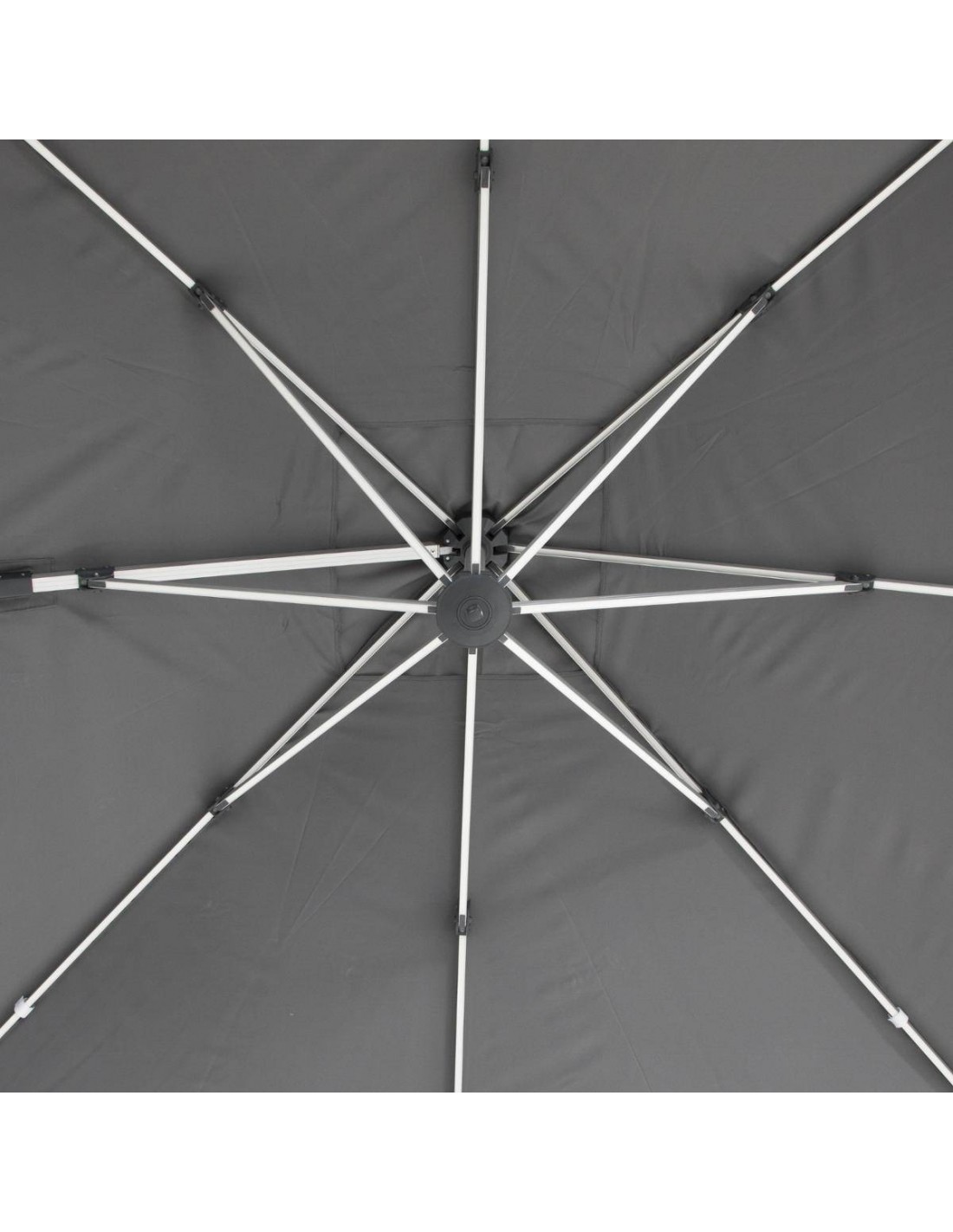 Parasol déporté 3X4M avec LED gris ardoise SHINY - OOGarden