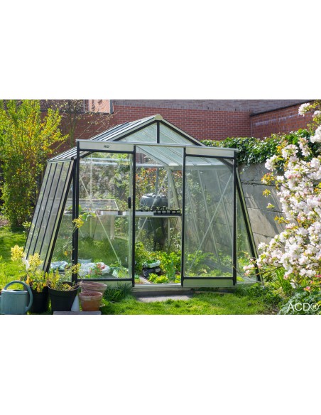 Serre de jardin S104H 9.1 m² en aluminium verre trempé sécurit - ACD