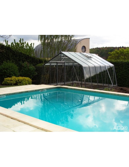 Serre de jardin S106H 13.62 m² en aluminium verre trempé sécurit