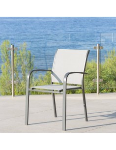 Achat Fauteuil empilable Essentia Graphite galet - Hésoéride