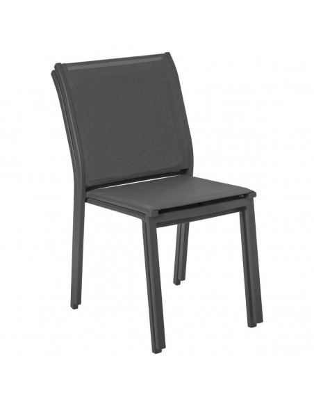 Chaise empilable Essentia structure Graphite texaline anthracite - Hespéride
