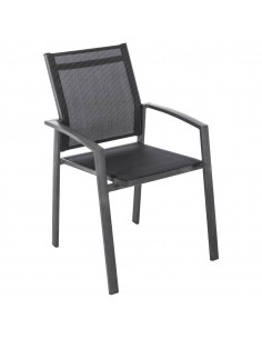 Fauteuil de jardin Axiome Empilable - Poivre Graphite - Hespéride