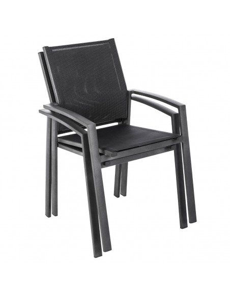 Fauteuil de jardin Axiome Empilable - Poivre Graphite - Hespéride