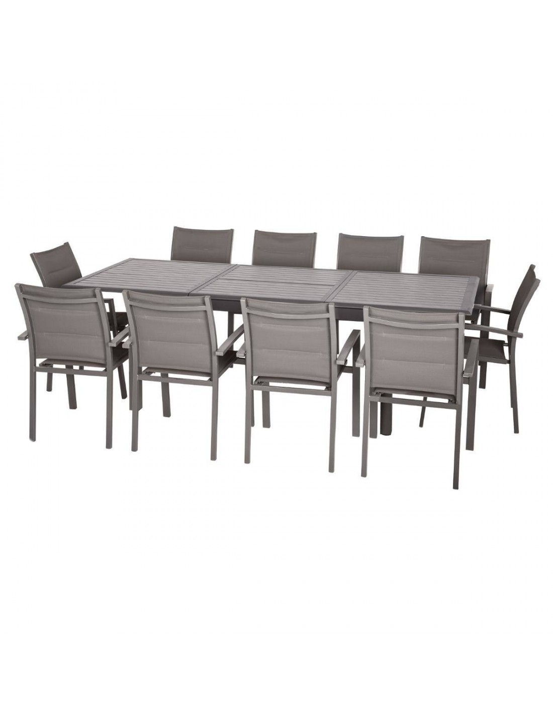 Table Extensible Azua Effet Aluminium Expresso Hespéride Tonka Bois 9EDI2WH