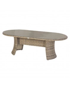 Table ovale Mooréa - 8 personnes - Terre d'ombre ou Naturae - Hespéride