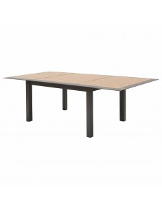 Table extensible Allure 160/254 cm - Aluminium effet bois - Hespéride