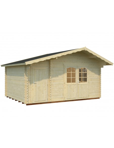 Abri de jardin Emma 14.8 m² en bois massif 34 mm