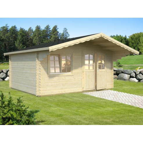 Abri de jardin Sally 16.2 m² avec plancher en bois massif 44 mm