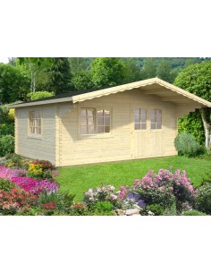 Abri de jardin Sally 19.9 m² avec plancher en bois massif 44 mm