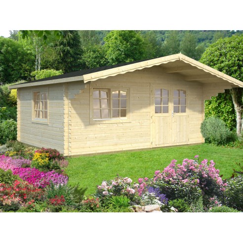Abri de jardin Sally 19.9 m² avec plancher en bois massif 44 mm