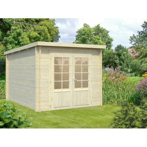 Abri de jardin Ella 7.2 m² en bois massif 28 mm