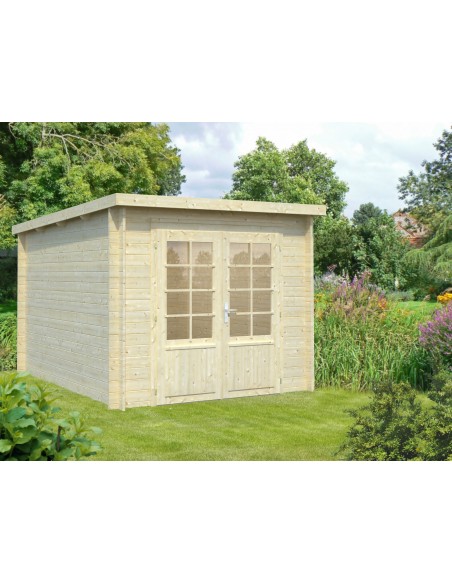 Abri de jardin Ella 7.2 m² en bois massif 28 mm