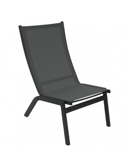 Chaise relax jardin Forro Aluminium anthracite - Hespéride