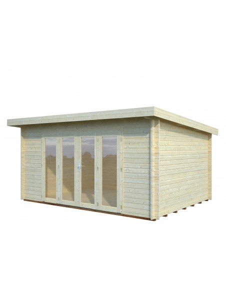 Abri de jardin Lea 14.8 m² en bois massif 44 mm