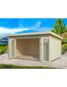 Abri de jardin Lea 14.8 m² en bois massif 44 mm