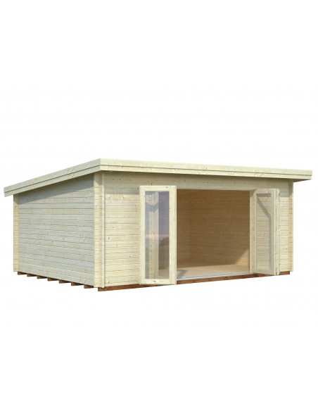 Abri de jardin Lea 19.4 m² en bois massif 44 mm