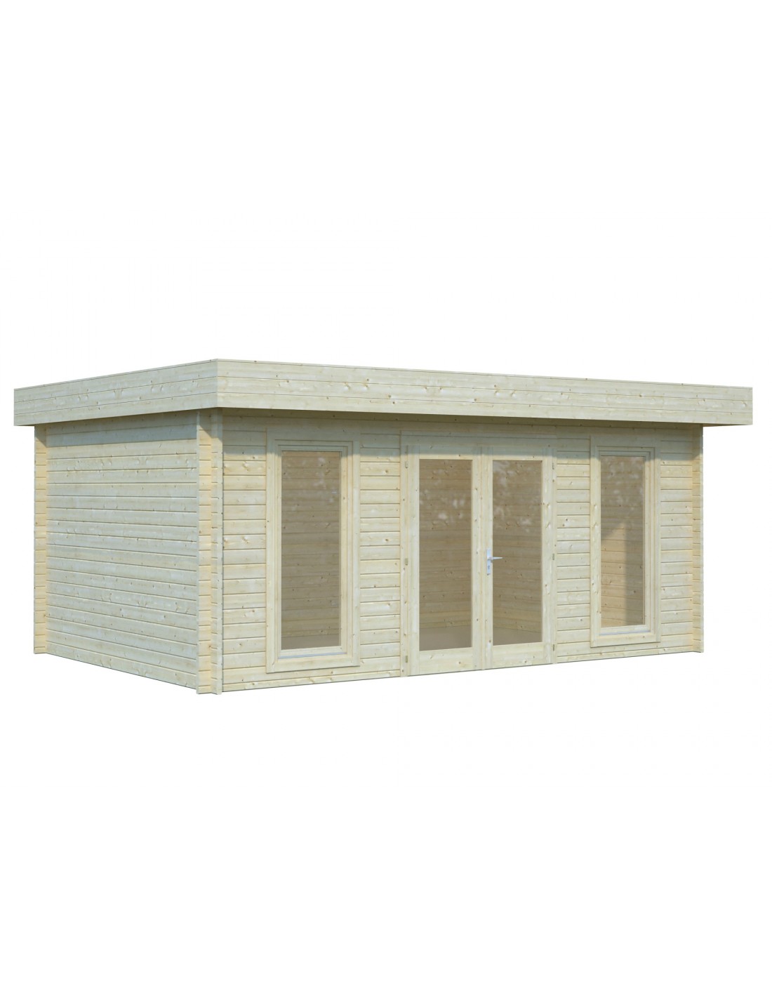 Abri de jardin en bois ESSEX (Isolé, 44+44 mm), 5x4 m, 20 m²