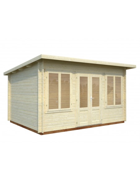 Abri de jardin Lisa 12 m² en bois massif 34 mm