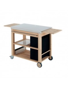 Chariot Mobilot pour plancha - Bois et inox - Eno