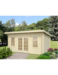 Abri de jardin Lisa 14.9 m² en bois massif 44 mm