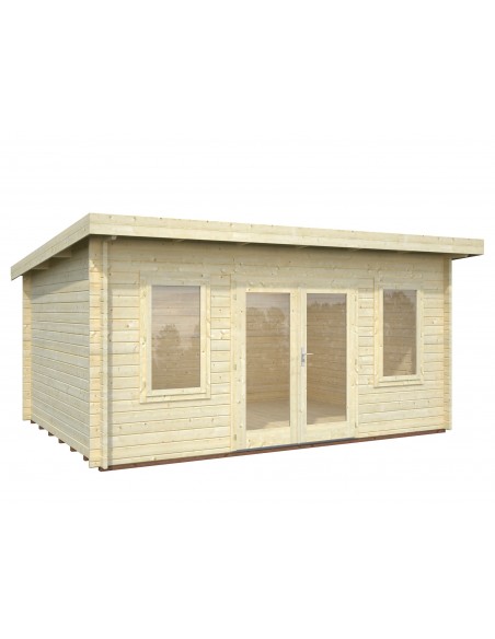 Abri de jardin Lisa 14.9 m² en bois massif 44 mm