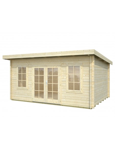 Abri de jardin Lisa 14.9 m² en bois massif 44 mm