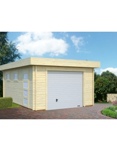 Garage Rasmus 19.8 m² au choix en bois massif  44 mm