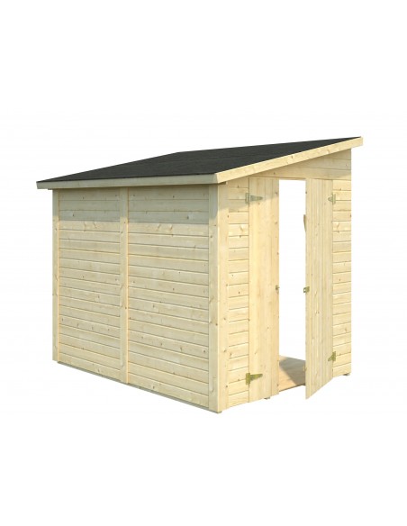 Abri bois Mia 3.7 m² avec plancher en bois massif 16 mm