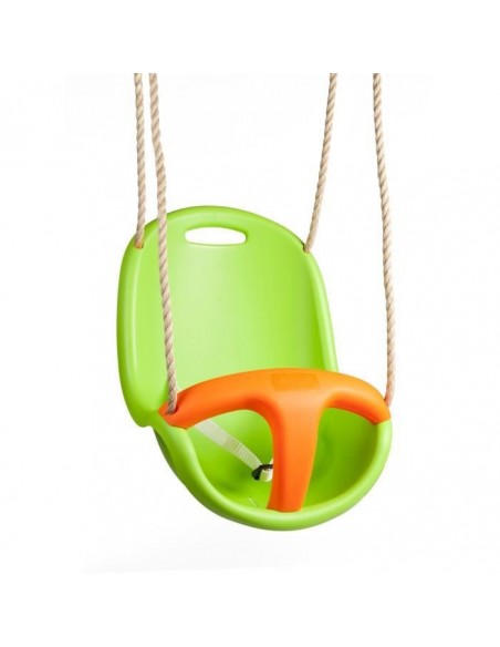 Siège bébé sécurité BABY'K Vert/orange réglable - Balançoire 1.9/2.5 m