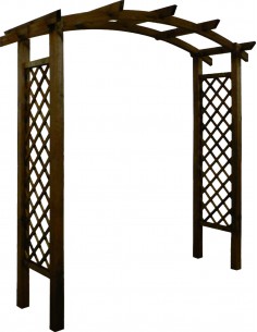 Pergola AKEBIA de 220x80x228 cm teintée marron