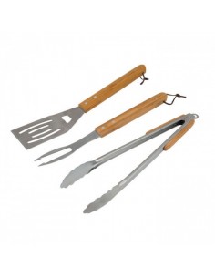 Set de 3 ustensiles de cuisson manches en bambou