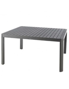 Table de jardin Paradize Carrée extensible - Aluminium graphite - Hespéride
