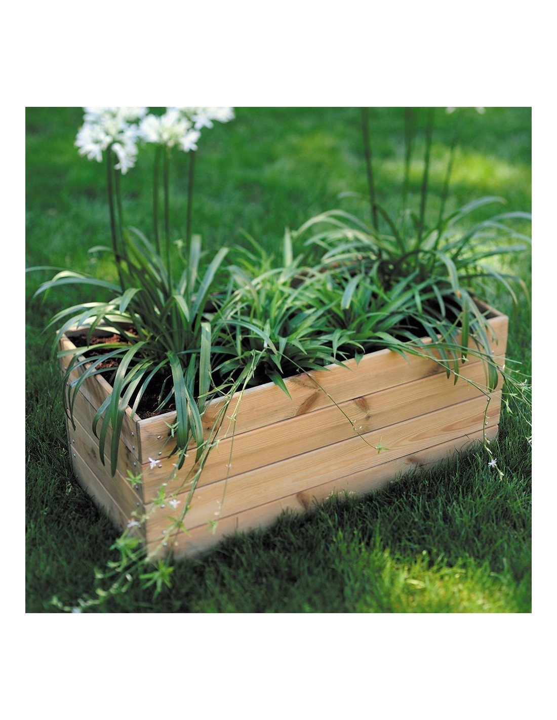 Jardinière Essencia 40x80cm en bois traité autoclave SERRESETABRIS.