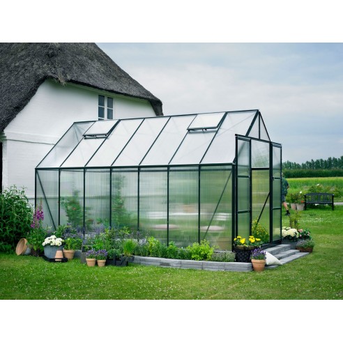 Serre en polycarbonate 6 mm Magnum 9.9 m² laquée verte