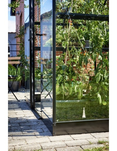 Serre de jardin Qube 6.6 m² en verre trempé sécurit de 3 mm