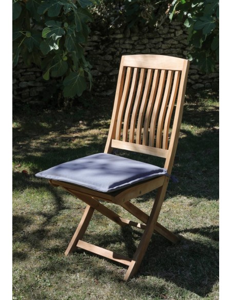 Galette de chaise 40 x40 cm coloris cendre - Proloisirs