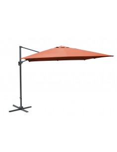 Parasol déporté NH 3x3 m paprika inclinable - Proloisirs