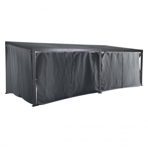 Rideaux pour Tonnelle Avila Ardoise 7.2 x 3 m - Hespéride